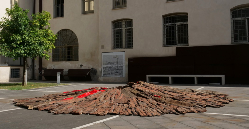 Pino Genovese, Alberto Timossi, Tellurica, 2023. Roma, Galleria d’Arte Moderna, installazione site specific Pino Genovese, Alberto Timossi, Tellurica, 2023. Roma, Galleria d’Arte Moderna, installazione site specific