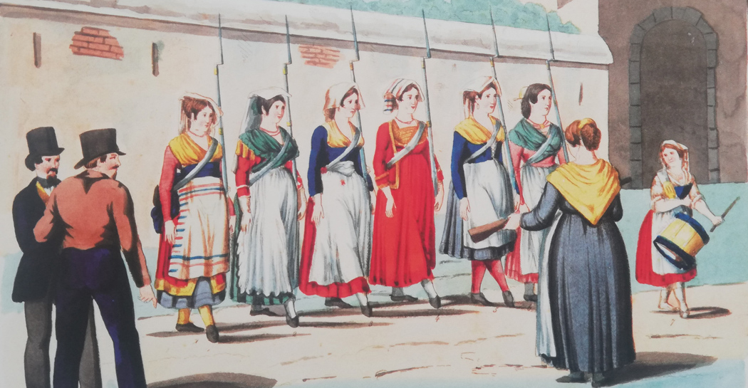 Reclute femminili della Guardia Civica, 1847 Reclute femminili della Guardia Civica, 1847