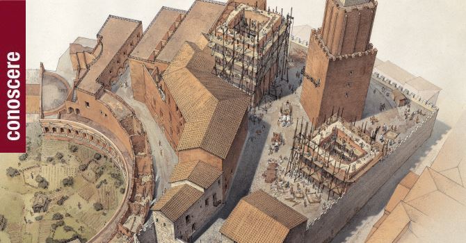 Ricostruzione grafica dei Mercati di Traiano Ricostruzione grafica dei Mercati di Traiano