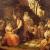 Vincenzo Morani (Polistena 1809 - Roma 1870), Pranzo in campagna, 1858, olio su tela, particolare