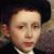 Vittorio Cavalleri, Ritratto di bambino in nero, 1895, particolare